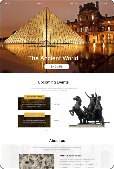 Museum Website Design And Development