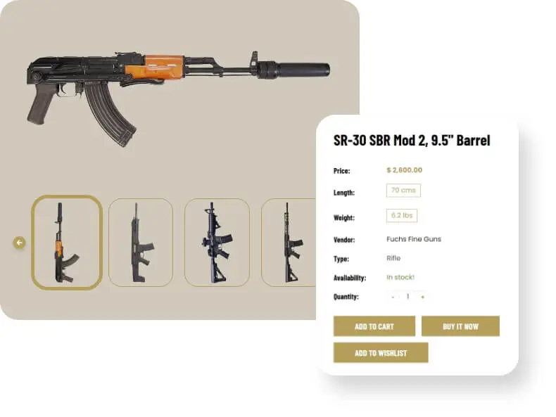 Optimized Online Ordering Gun Stores