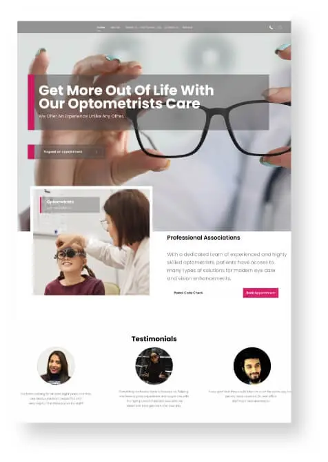 web design for optometrists