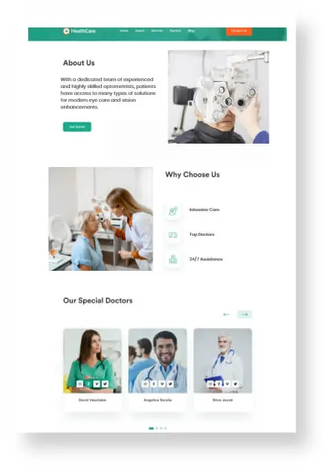 web design for optometrists