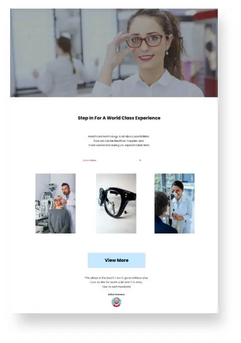 web design for optometrists