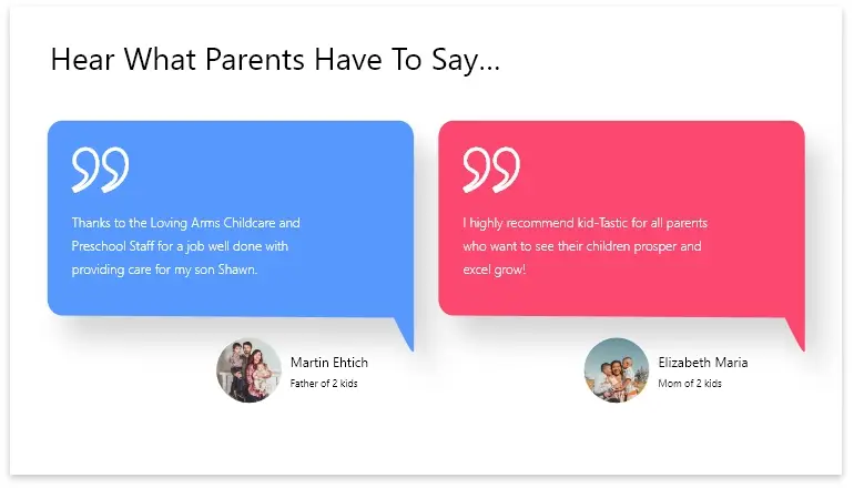 Parent Testimonials And Reviews