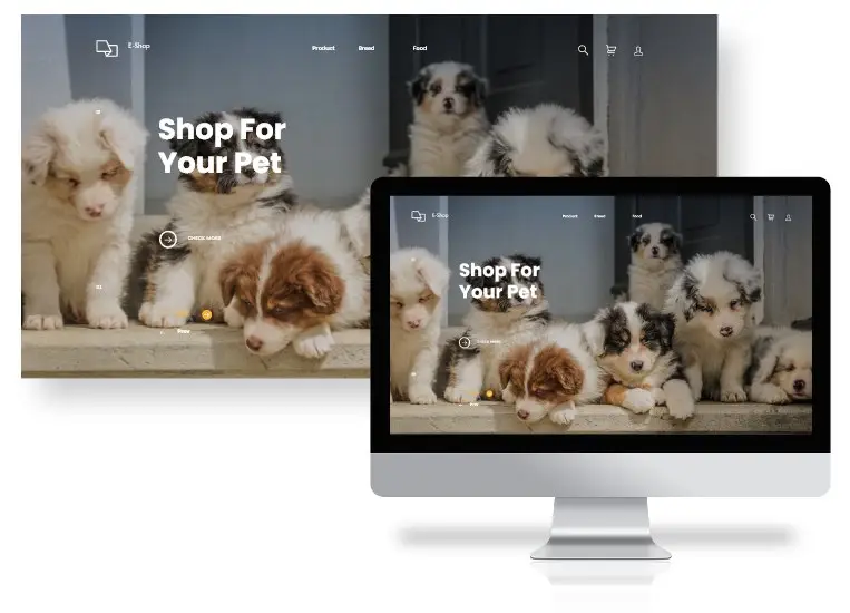 Develop Pet products E- Commerce Websites