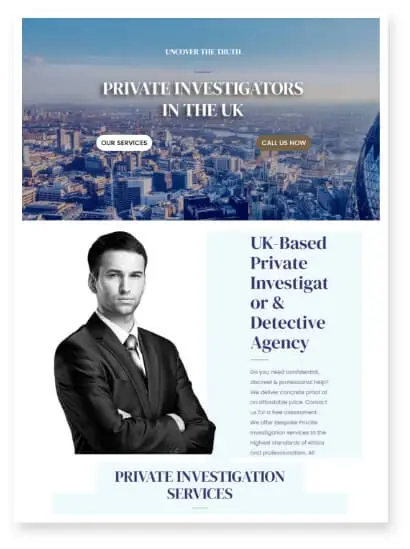 Private Investigators Web Design & Development Agency