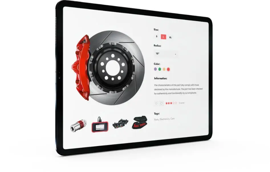 intuitive product search for Auto Parts Website Design