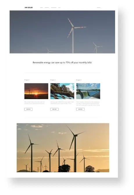 Renewable Energy Website Design