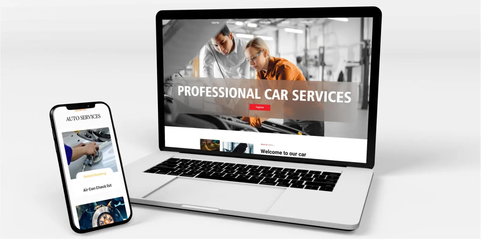 Top Automotive Service Website Design and Car Service Website design