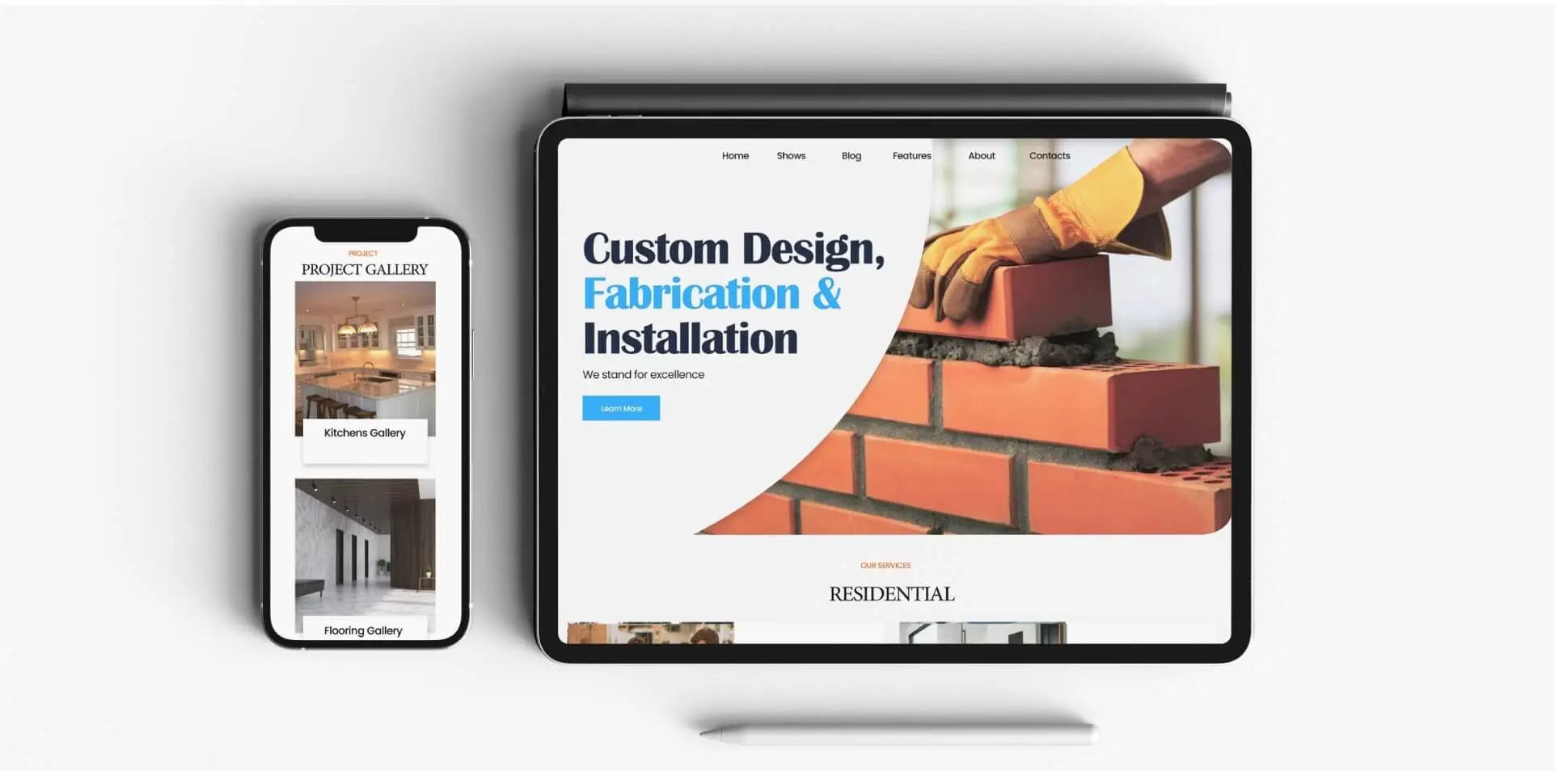 Responsive building material suppliers website design