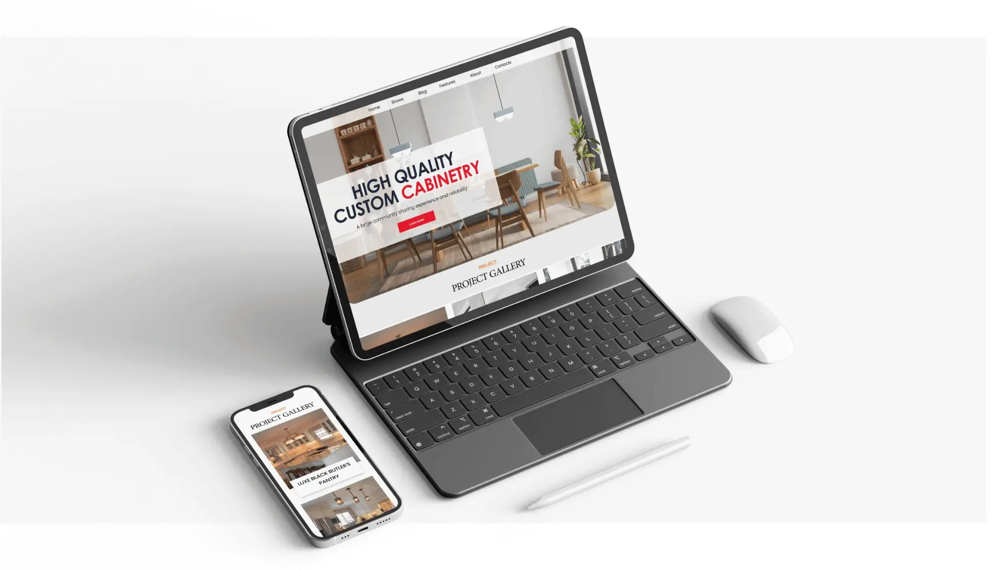 Responsive for cabinet manufacturers website