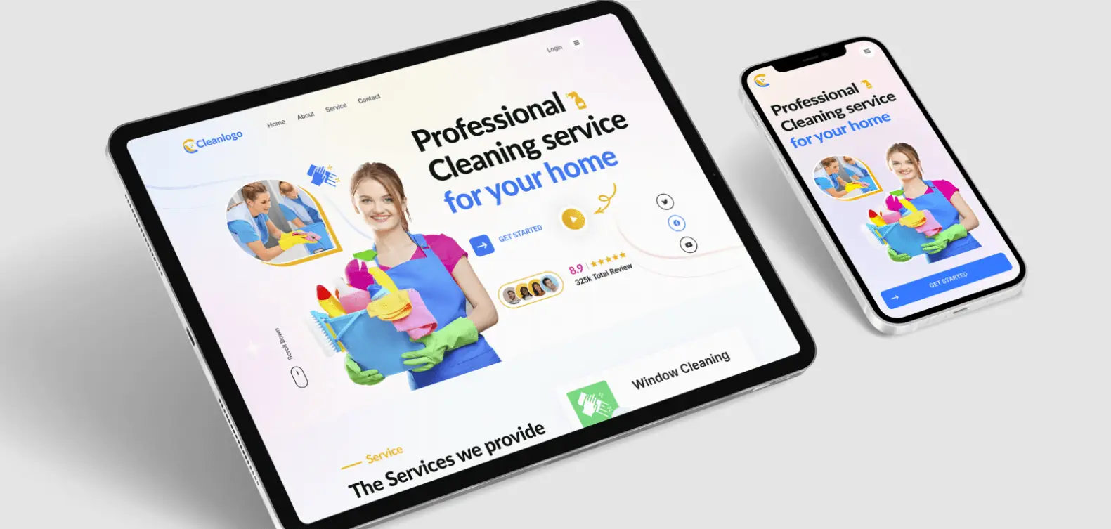 Responsive Design For Janitors Website