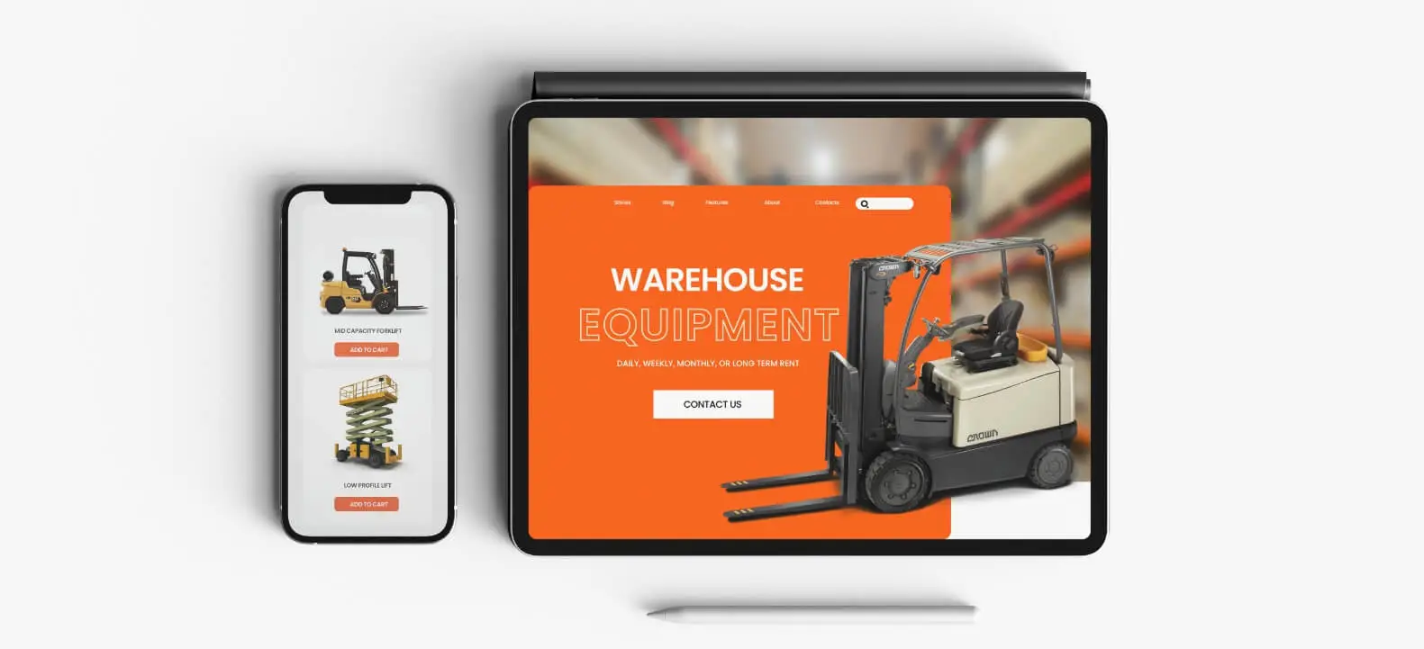 Responsive Forklift Dealers website development