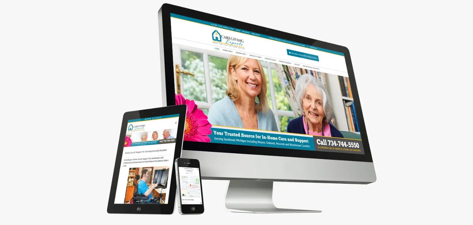 Responsive In-Home Caring Website Design