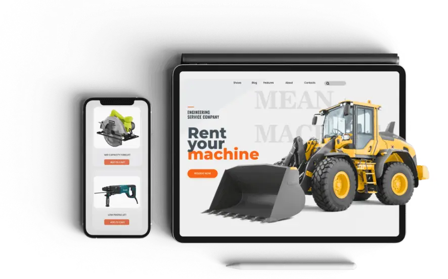 Responsive Layout Heavy Equipment