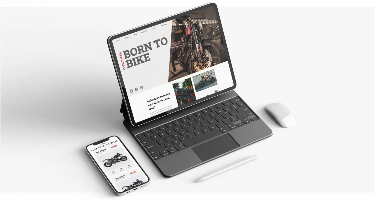Responsive motorcycle dealers website services