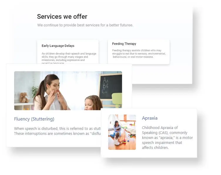 web design for speech therapists