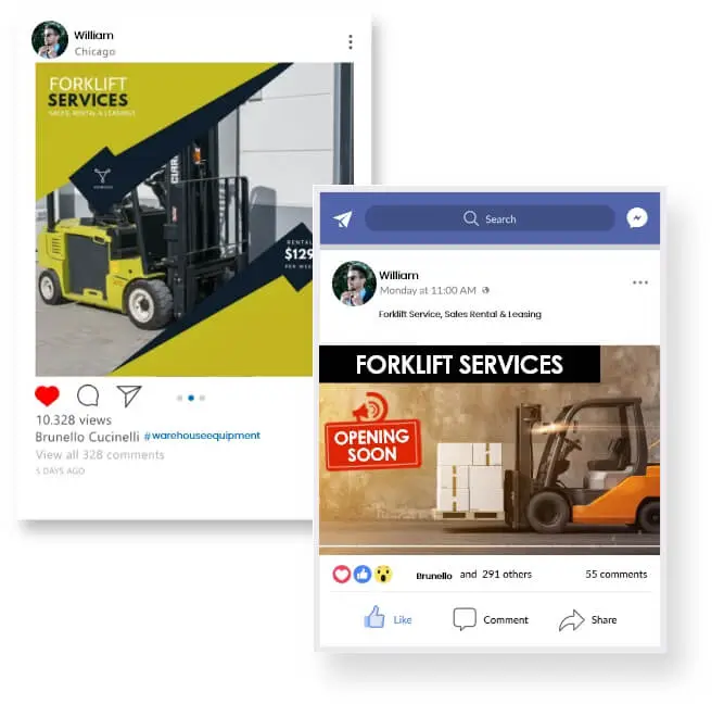 Social Media Marketing Forklift Dealers