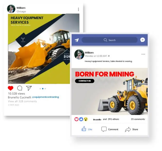 Social Media Marketing Heavy Equipment