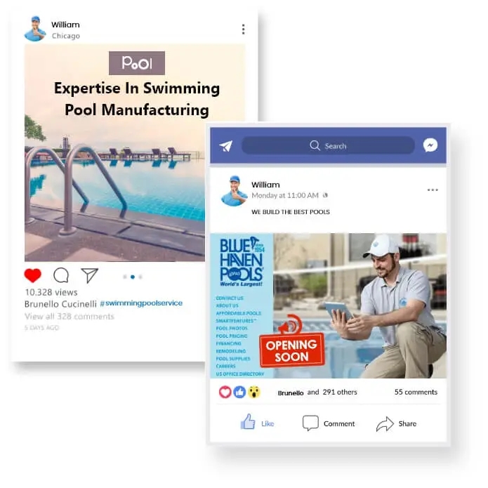 Social Media Marketing Swimming