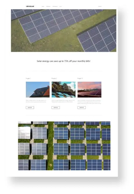 Solar Energy Website Design