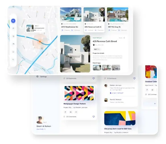 Stylish User Dashboard Realtors