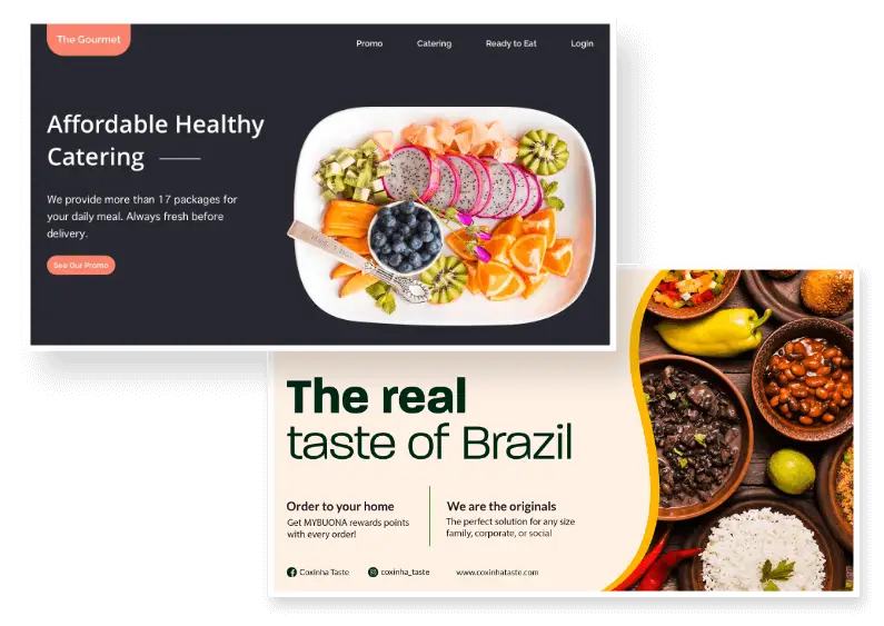 Thoughtful Design In Every Theme Catering Website Design