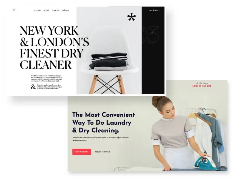 Dry-Cleaning Website Design