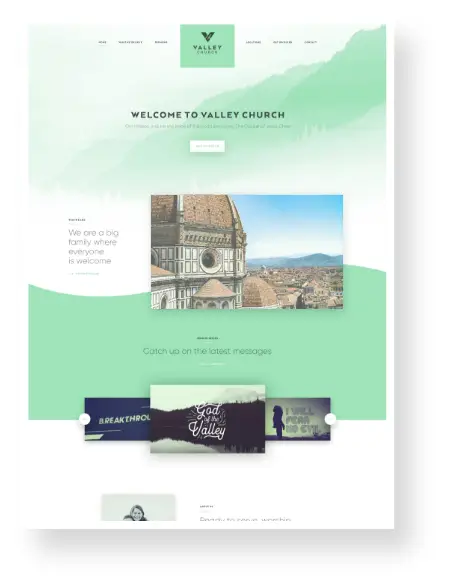 Client church website design