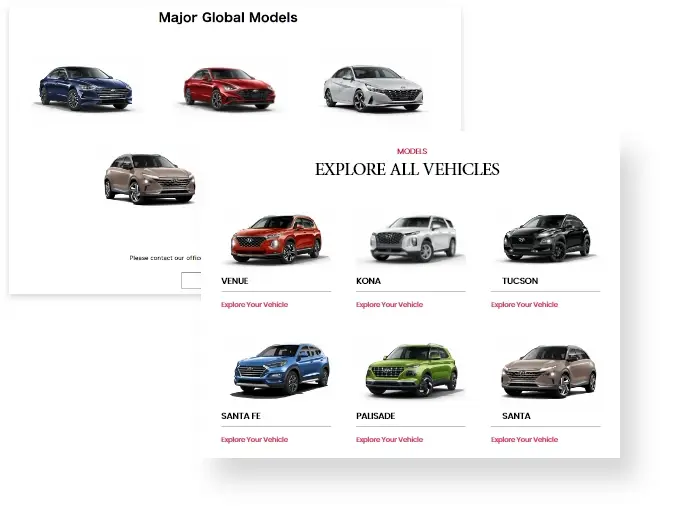 Well-Designed Listing Inventory for auto service website