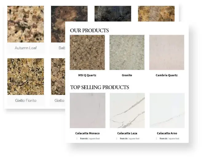 predicative product searching for counter top manufacturer website