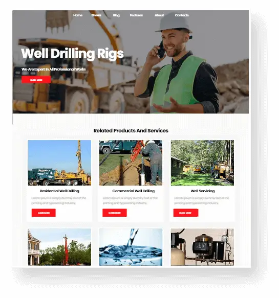 user-friendly well drilling website development