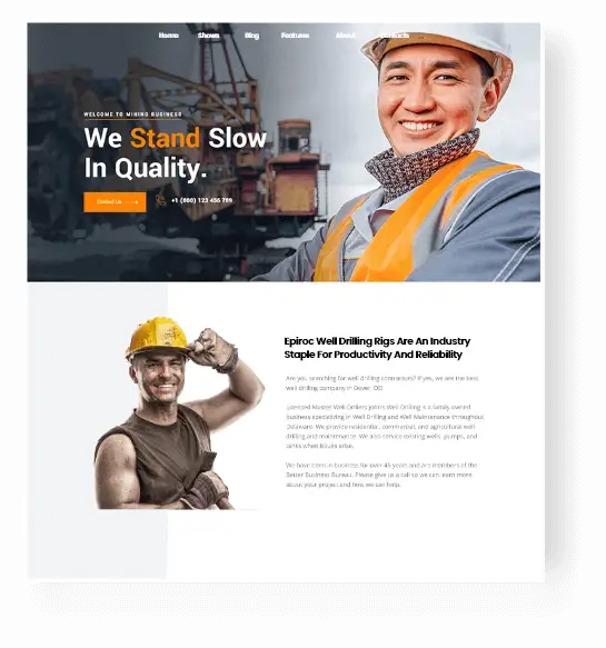 custom well drilling website development