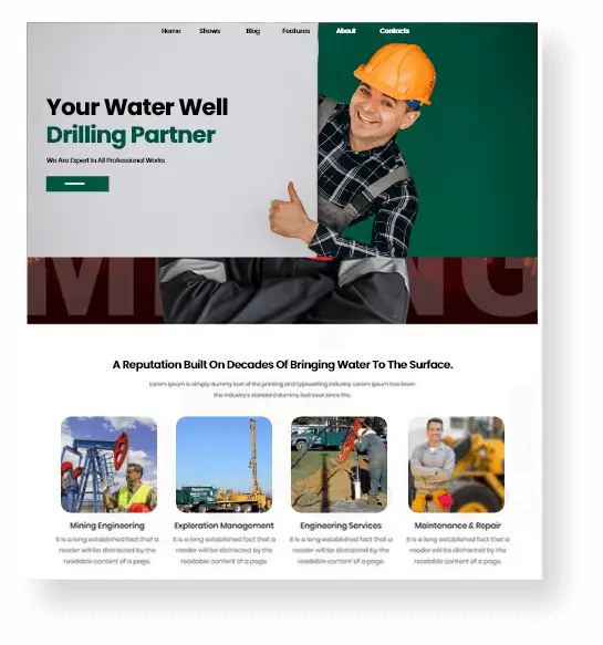 Well-Drilling web design and development