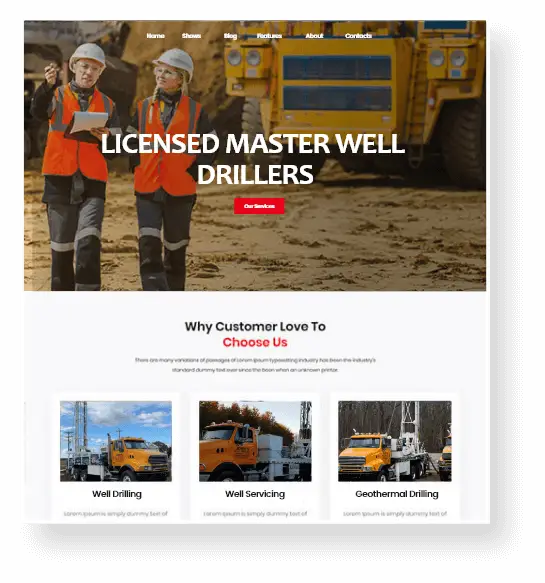 Well-Drilling Companies Website Development