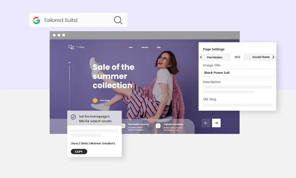 Ecommerce Website New season Sale