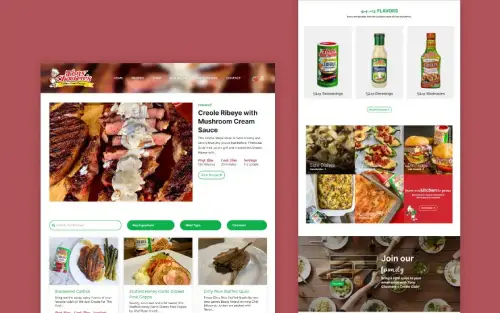 Tony Chachere - Food & Beverage Website - Louisiana