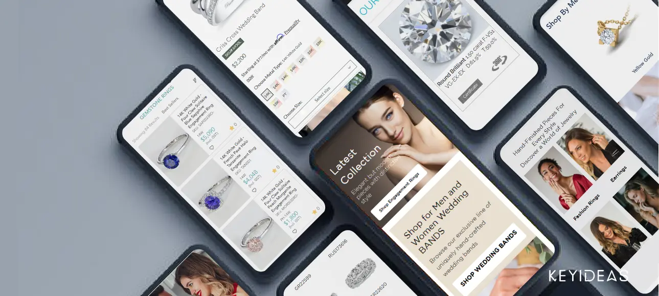 jewelry ecommerce website design