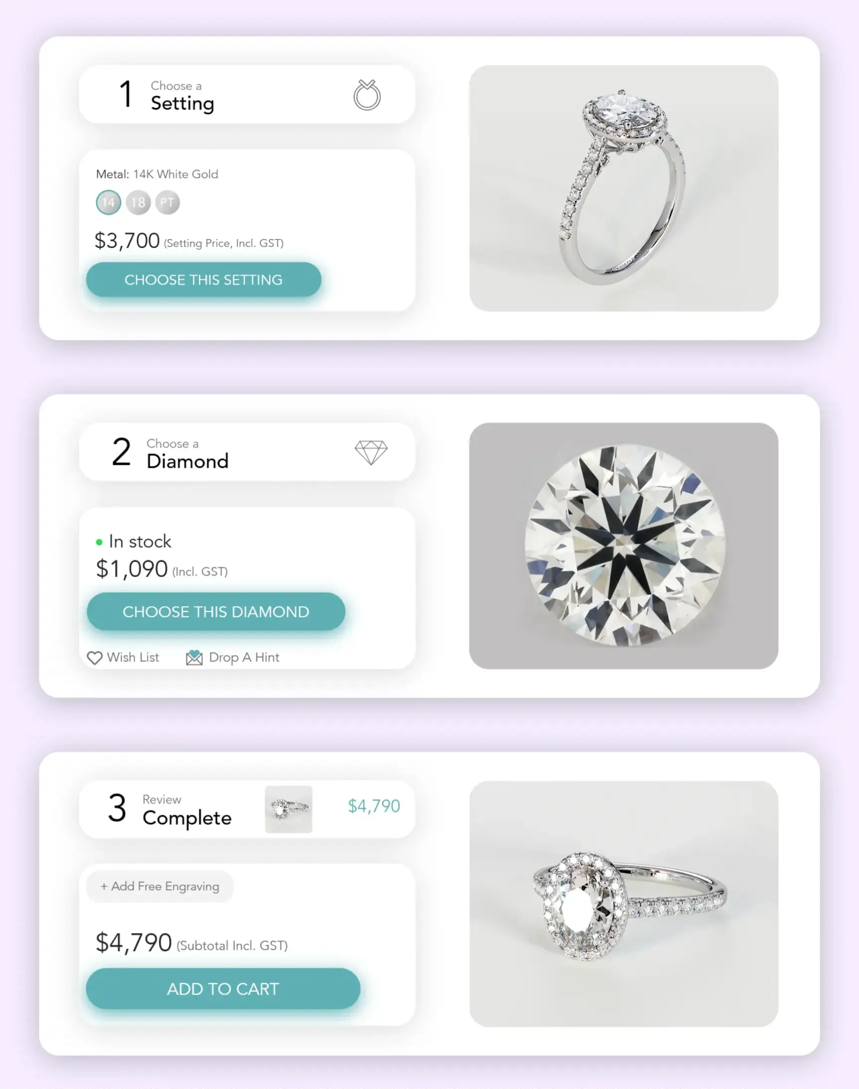 Build Your Engagement Ring Feature For Your Jewelry Website