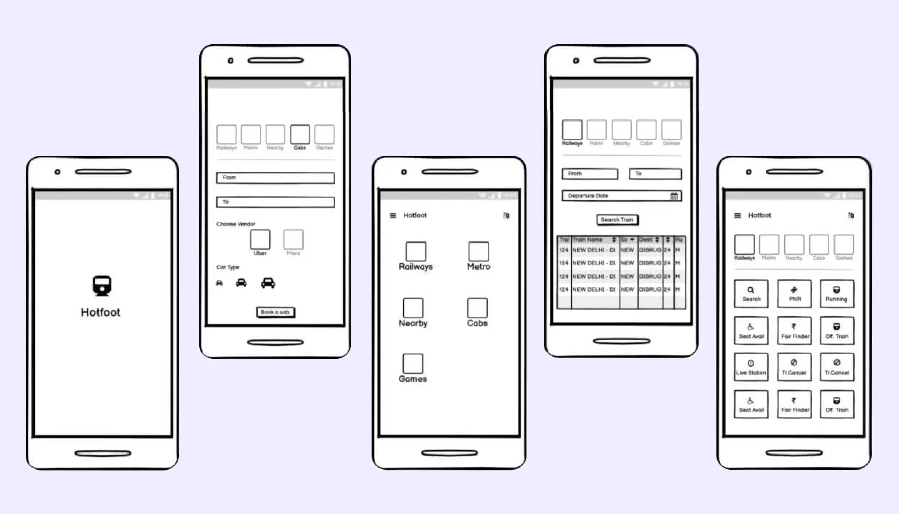 Wireframes hootfoot