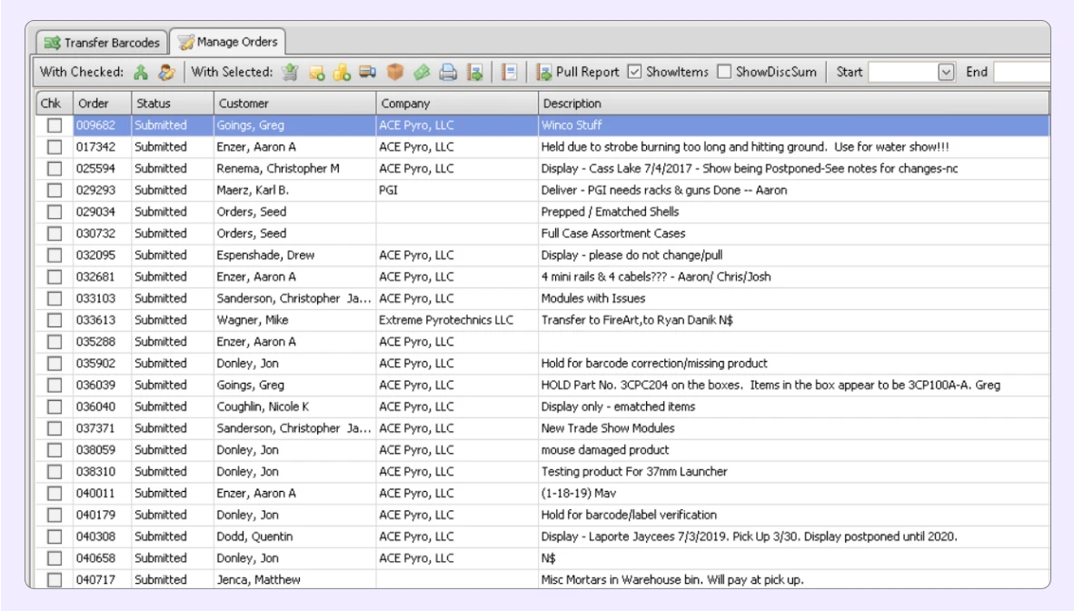 ap success sold item list