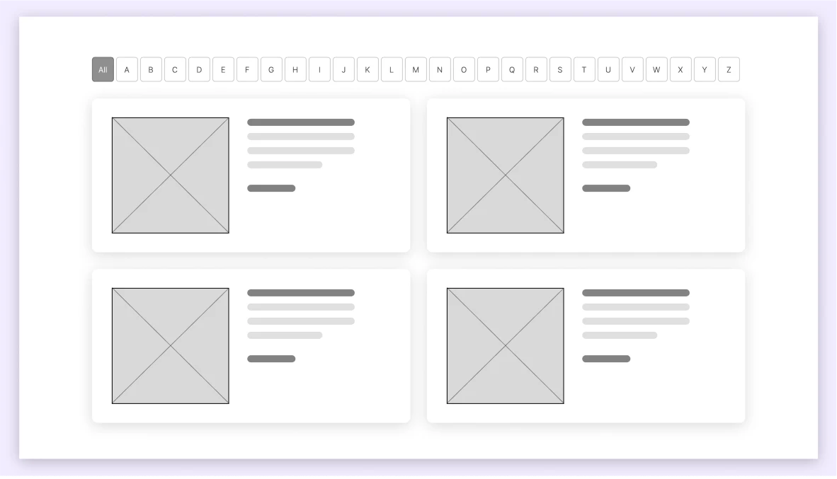 Strategic UX Wireframing filter