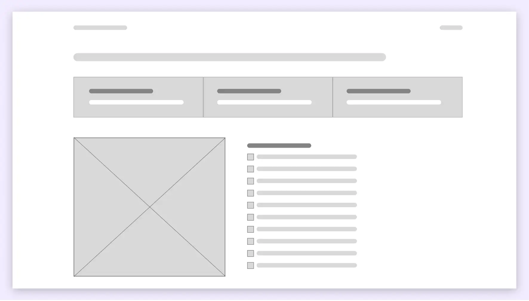 Wireframes single product view