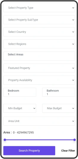 trinidad-realtor product filter mobile