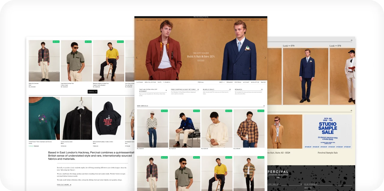 Responsive ecommerce London menswear-fashion