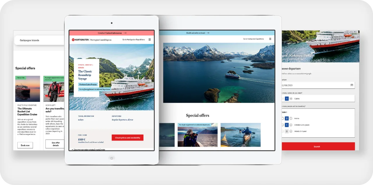 Responsive ecommerce Travel-Website