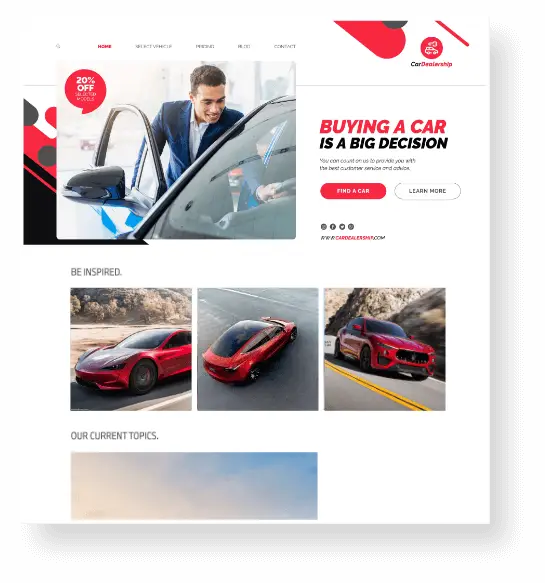 user-friendly auto service website development