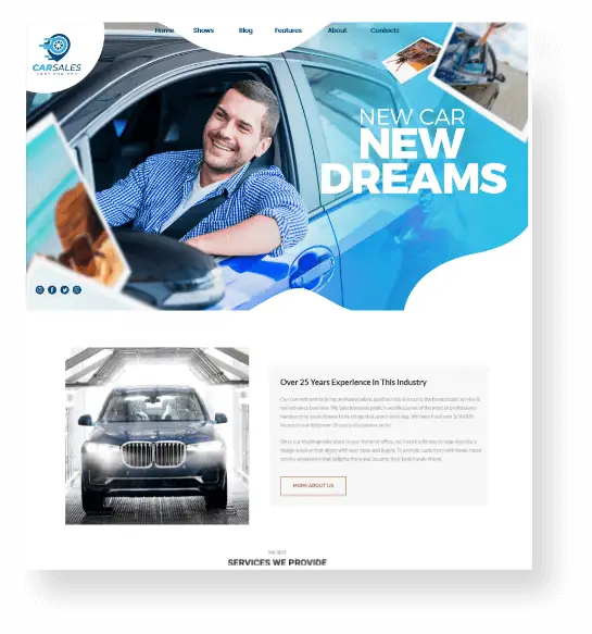 marketing solutions auto service website development