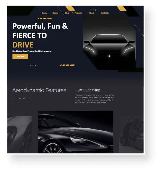 responsive auto service website development