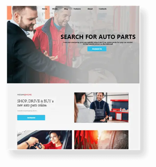  Auto Parts Website services