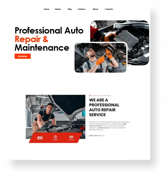 ui ux Top Automotive Service Website 