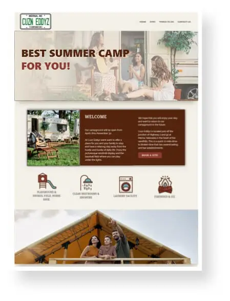 RV Park website design Image